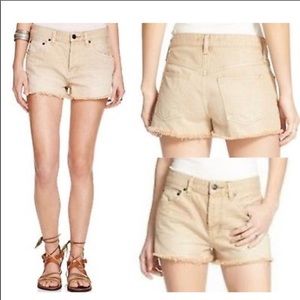 Free People Uptown Denim Shorts w/Raw Hem NWOT